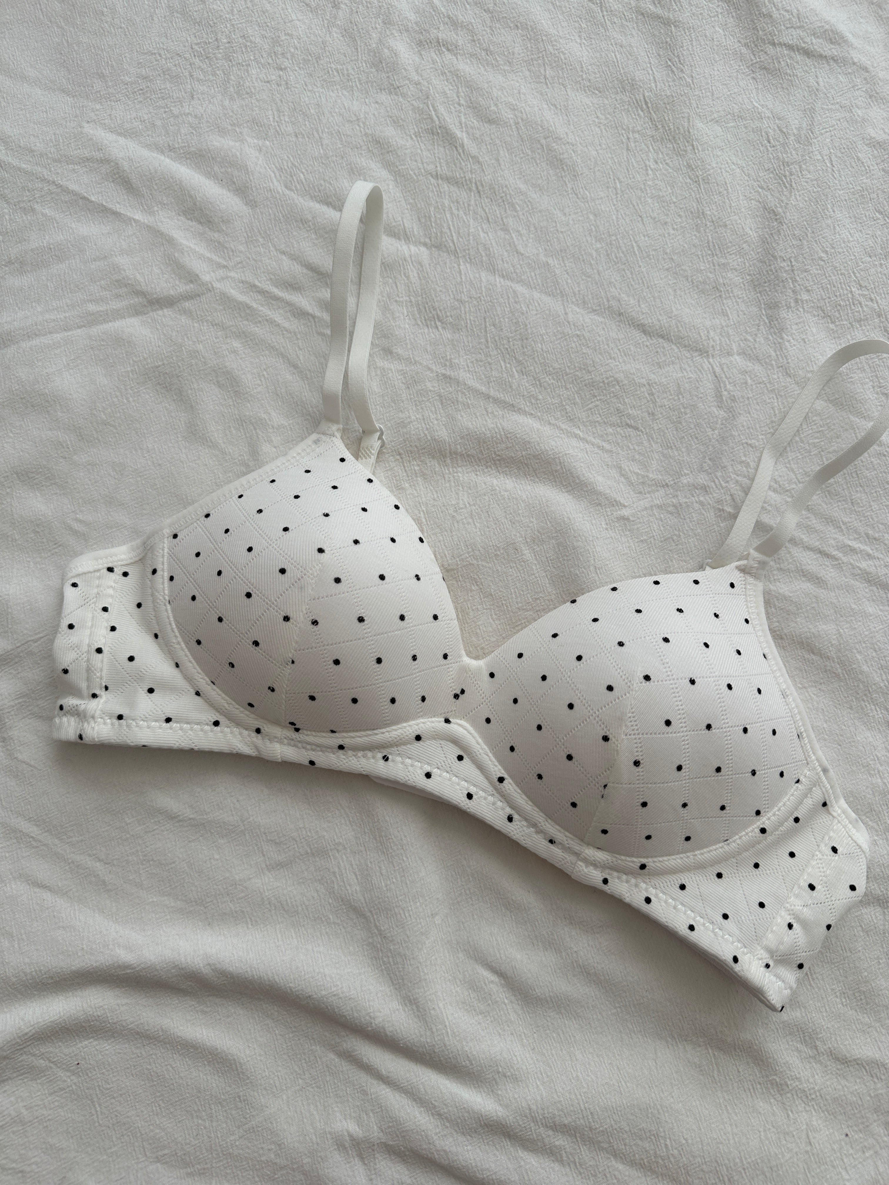 Polka Dots Cotton Bra