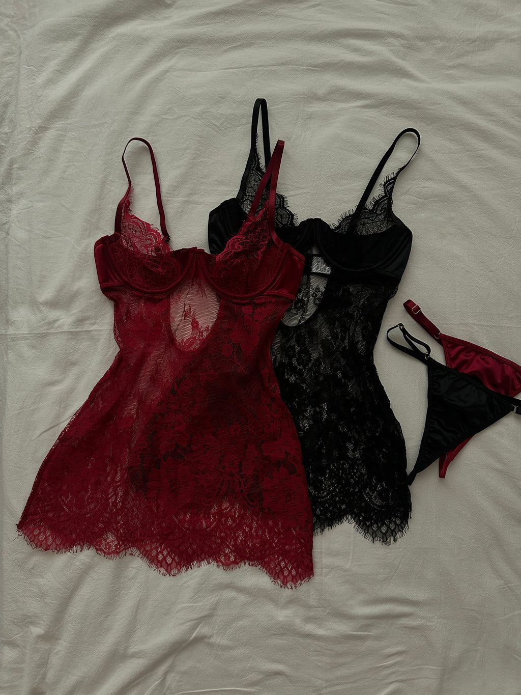 Sheer Lace Mini Dress
