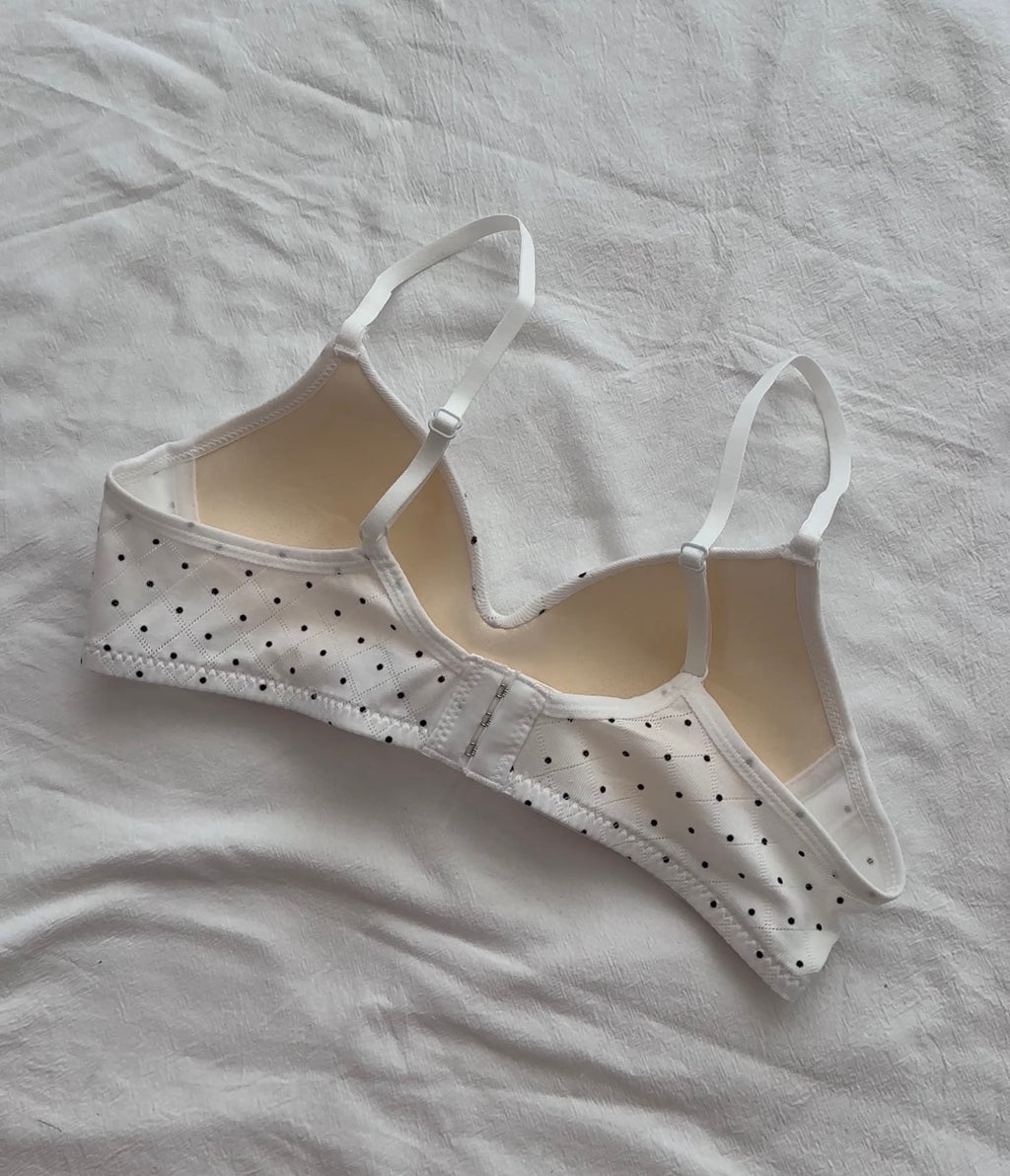 Polka Dots Cotton Bra